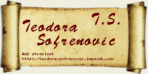 Teodora Sofrenović vizit kartica
